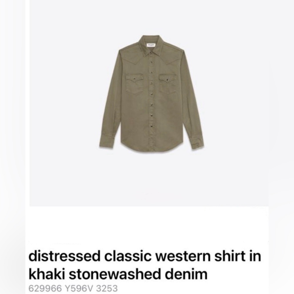 Saint Laurent Men’s Western Shirt – Brand New With Tags – Size Large